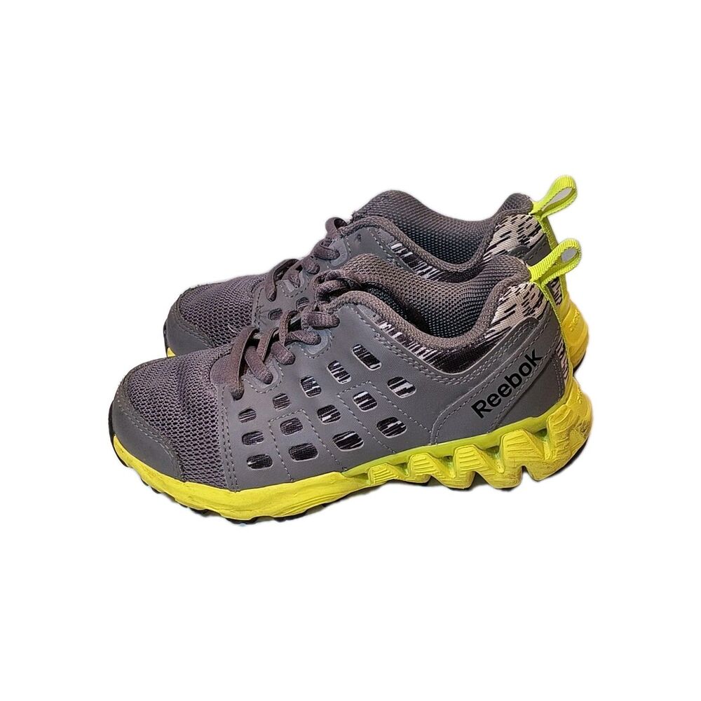 Boys Reebok Zig Zag Sneakers Gray/Green Size 11